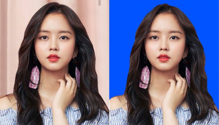 cara mengganti background pas foto di photoshop