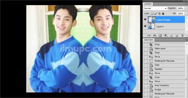 hasil cara edit foto efek cermin dengan photoshop