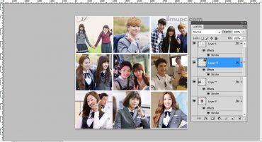 hasil cara edit foto grid dengan photoshop