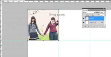 mengedit foto grid dengan photoshop melalui laptop