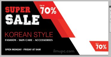 contoh cara membuat banner iklan sederhana di photoshop
