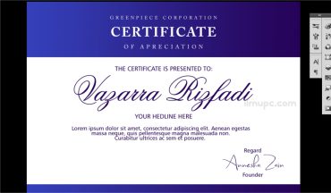 contoh sertifikat dengan photoshop